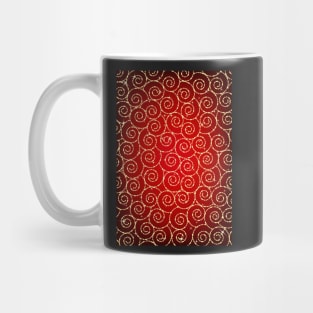 Christmas Swirls - Red and Gold Mug